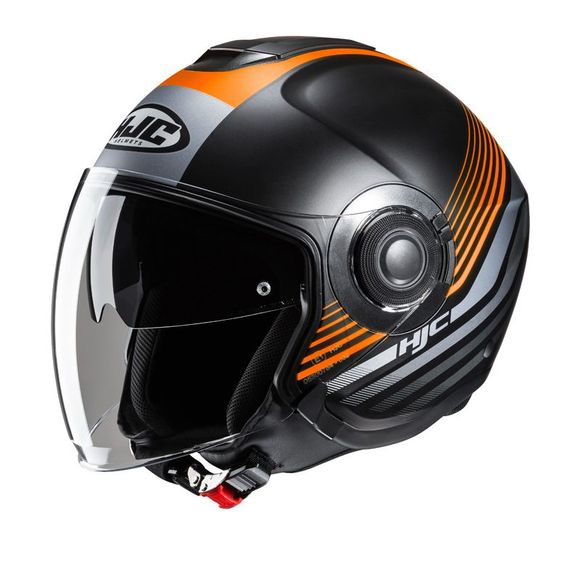 HJC I40N jet helmet - DOVA - Black / OrangeRef: HJ1121-C53848