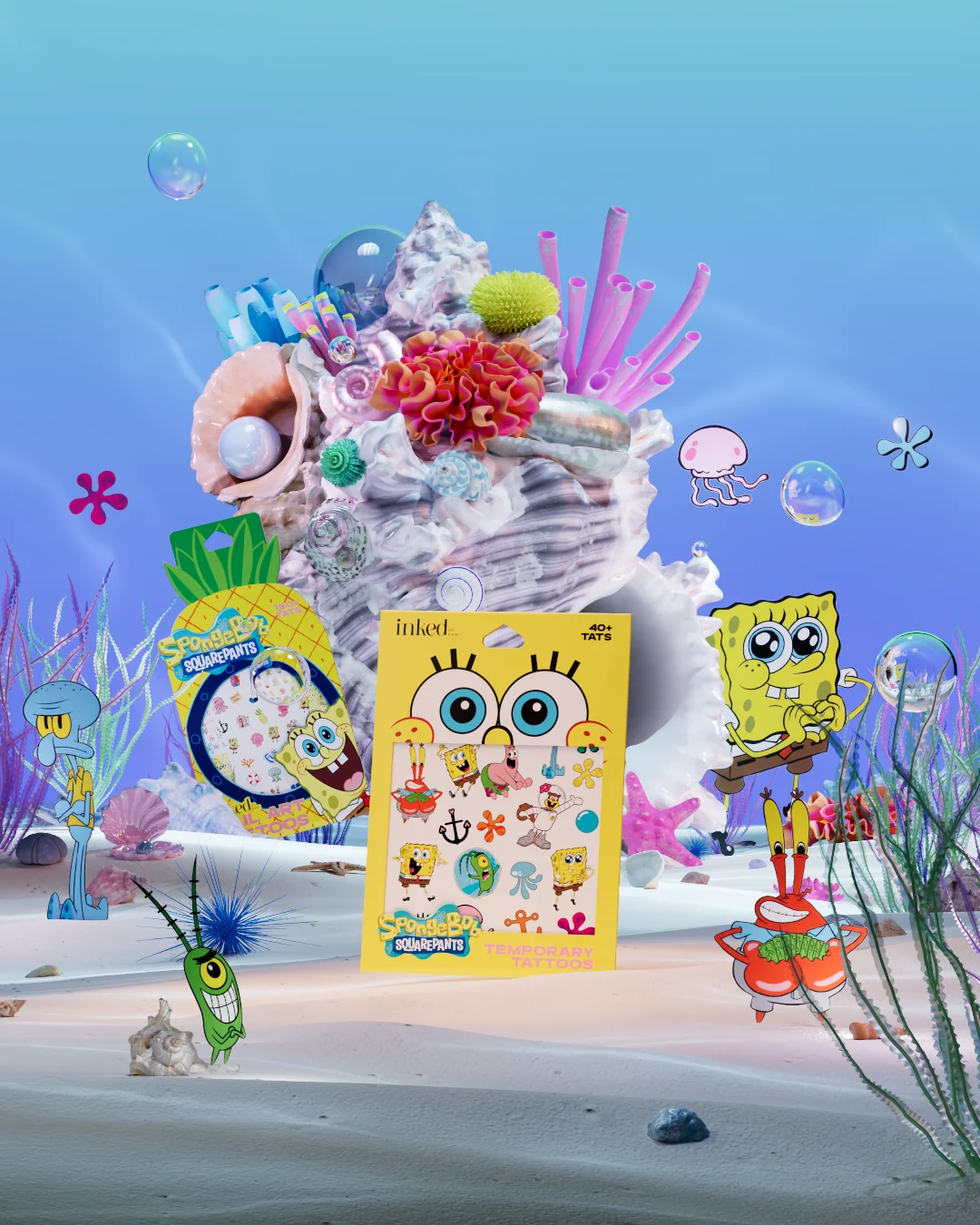 INKED by Dani x Spongebob Pineapple Nail Art