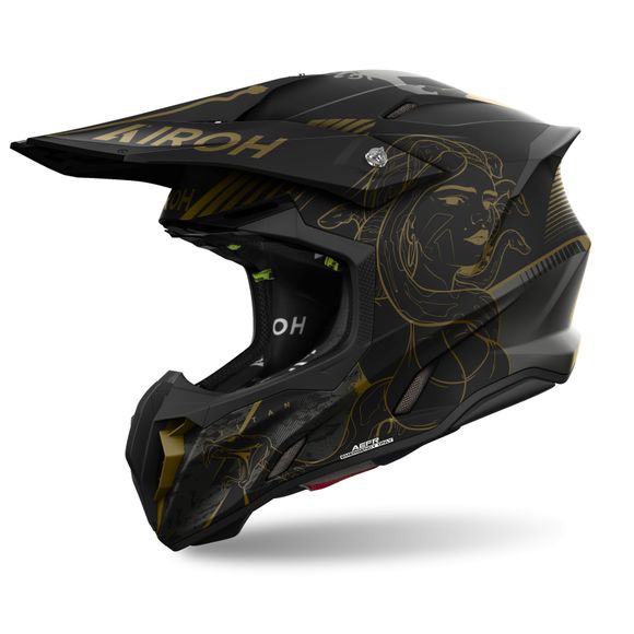 Casque cross Airoh TWIST 3 - TITAN 2026 - Noir / JauneRef : AR1360