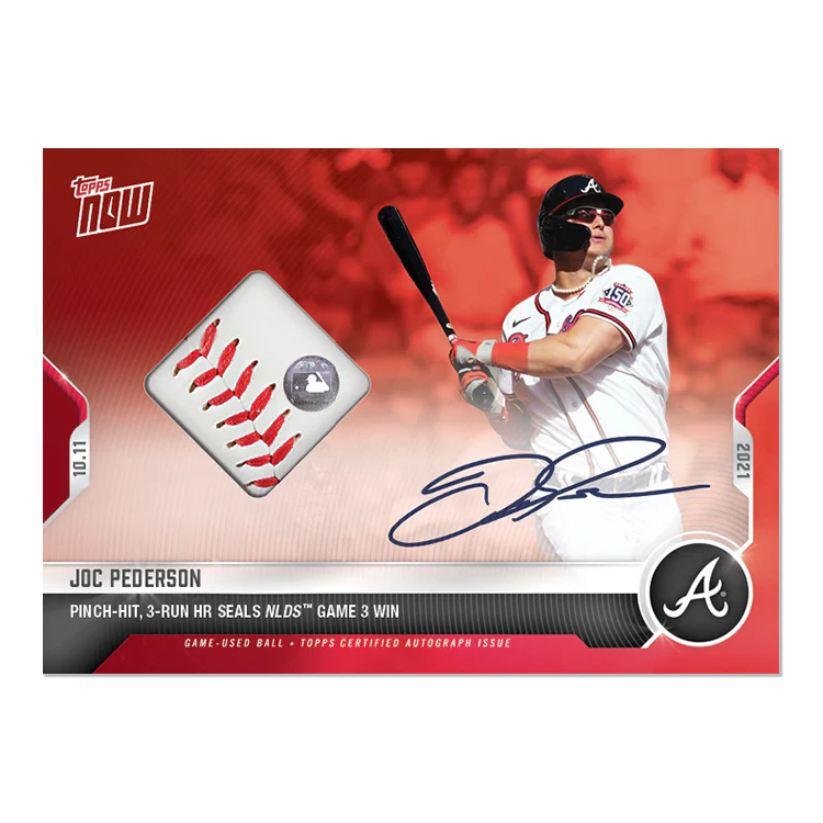 On-Card Auto-Relic # to 10 - Joc Pederson - 2021 MLB TOPPS NOW® Card 953D