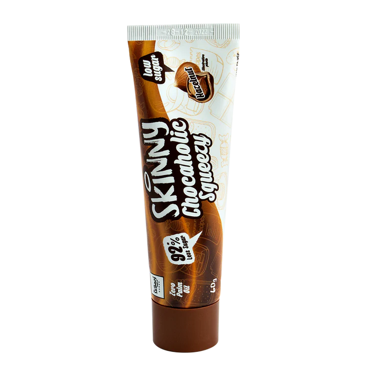 (Clearance, Past Best Before, Dec 24) Skinny Chocolate Hazelnut Squeezy 60g