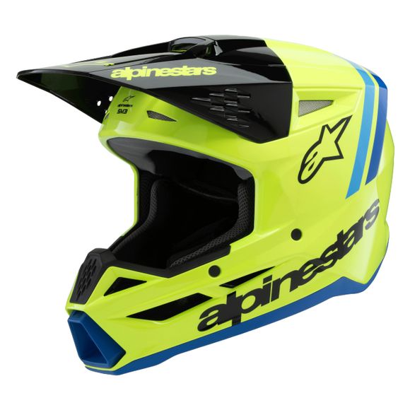 Casque cross Alpinestars SUPERTECH S-M3 - RADIUM - ENFANT - Jaune / NoirRef : AP3393