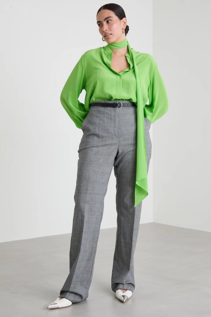 Wool batavia trousers - GREY