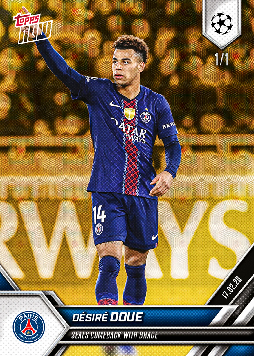 Désiré Doué - 2025-26 UCL Topps NOW® - Card 89