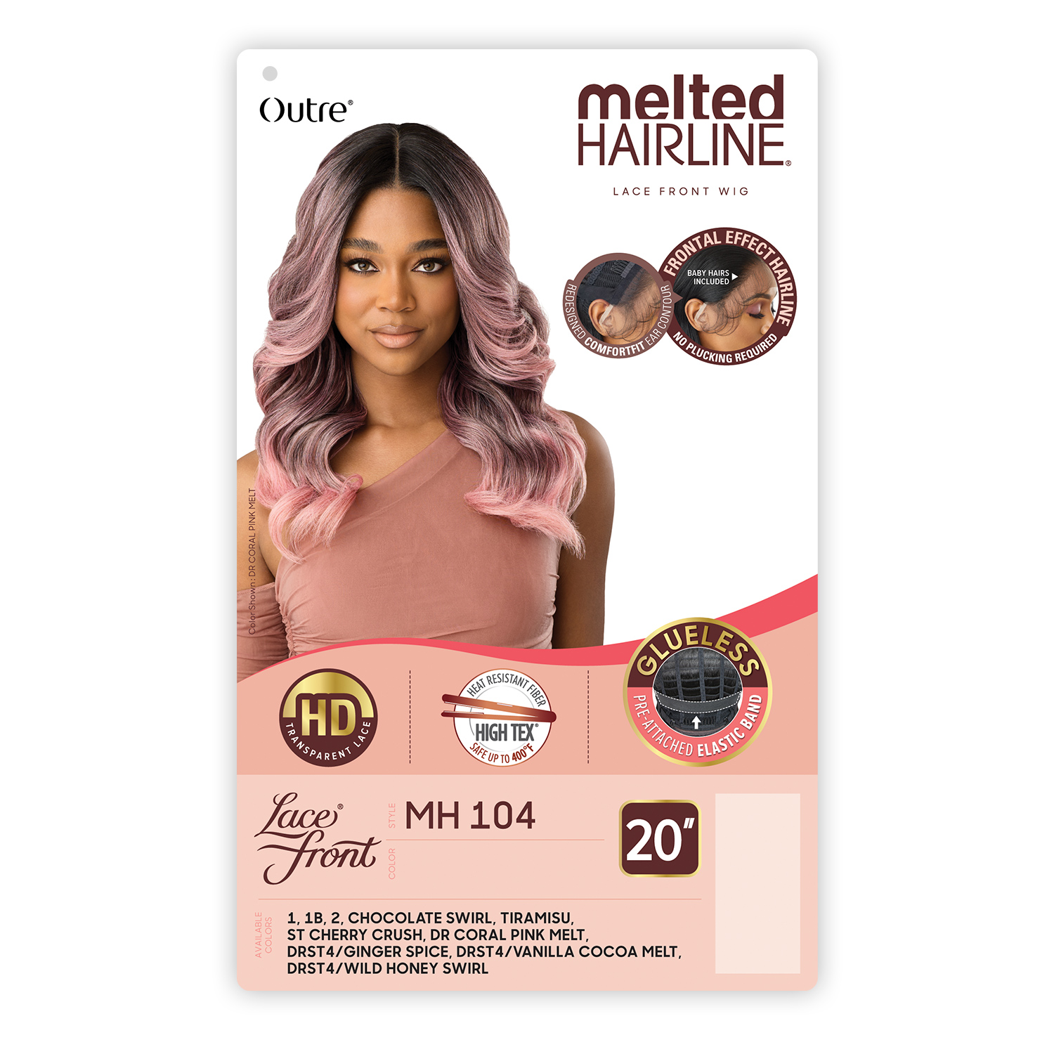 Outre HD Lace Front Wig Melted Hairline Glueless MH 104