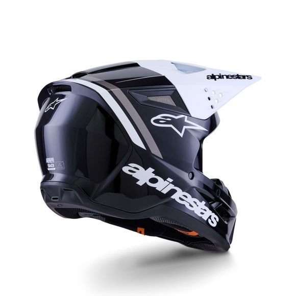 Casque cross Alpinestars S-M3 RADIUM 2025 - Noir / BlancRef : AP3961