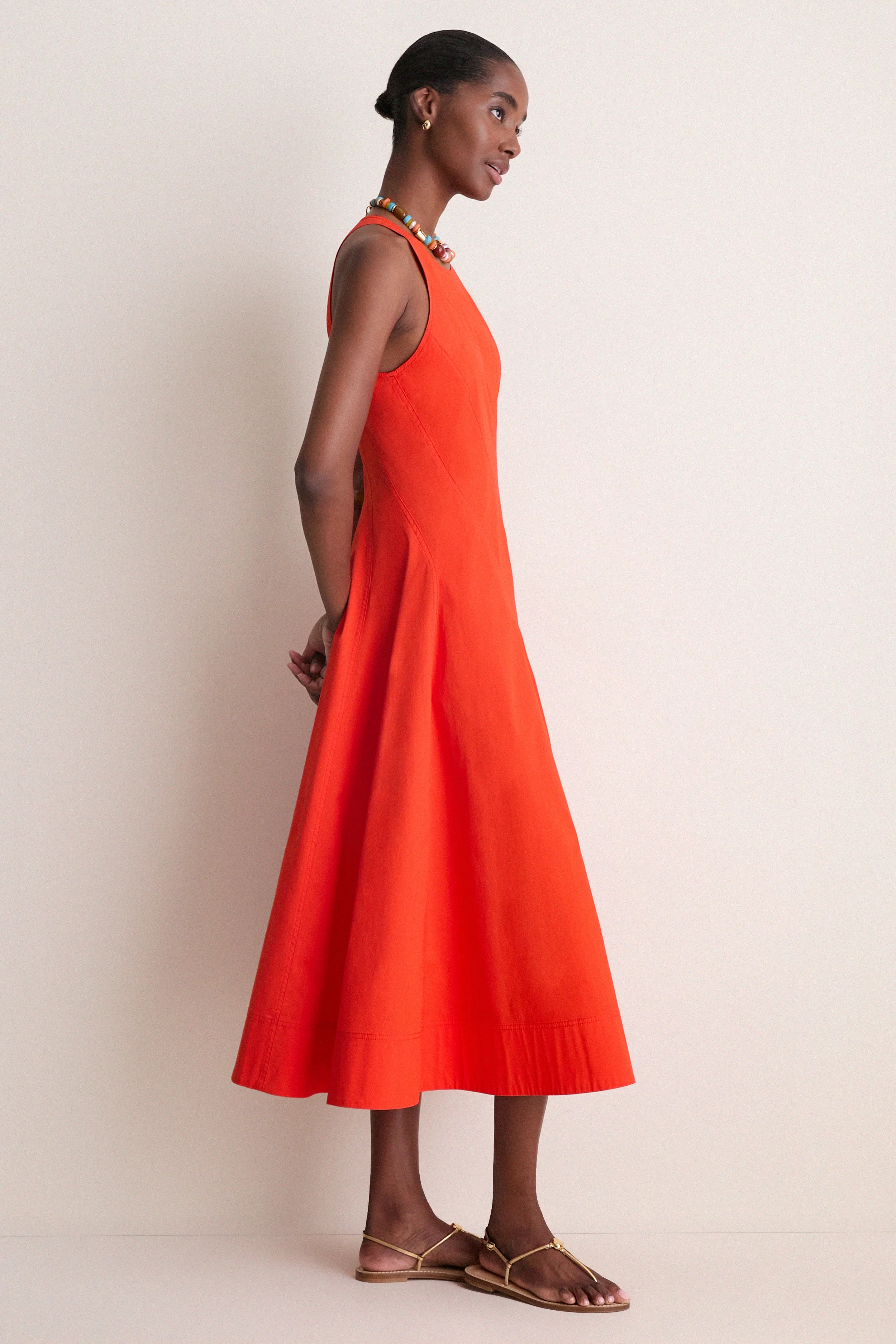 Poppy Red Gemma Midi Dress