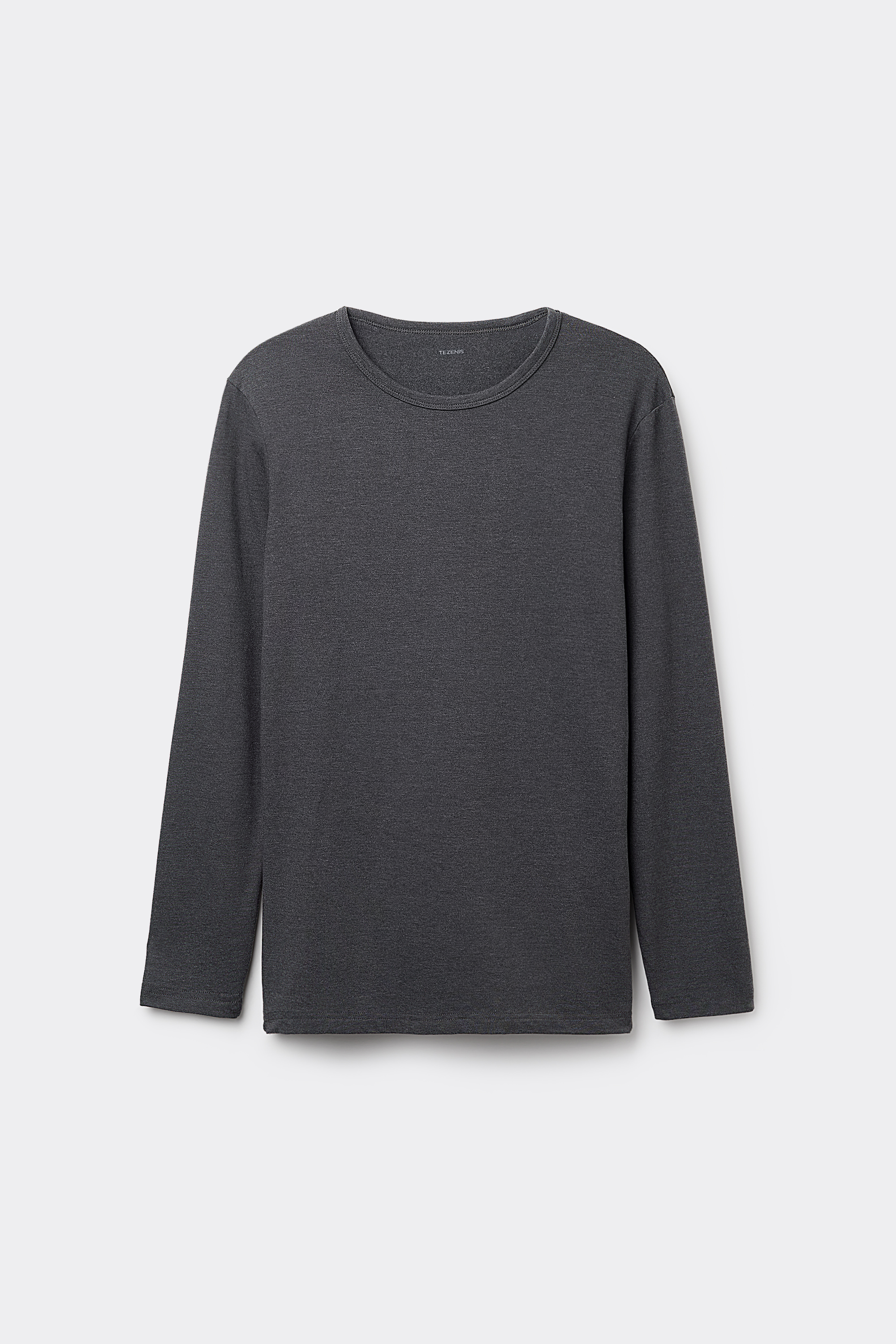 Long-Sleeve Round-Neck Thermal Cotton Top
