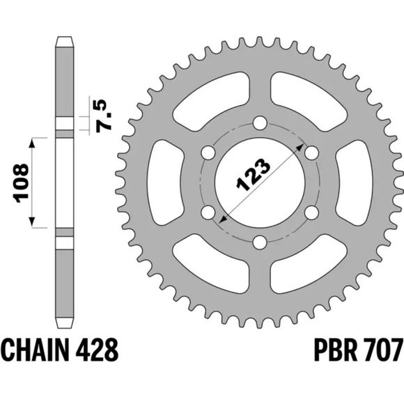 Couronne PBR acier C45 standard 707 - 428 52 dentsRef : PBR01592A / 1108935004