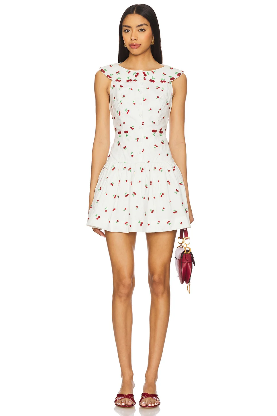 Beaded Cherries Mini Dress