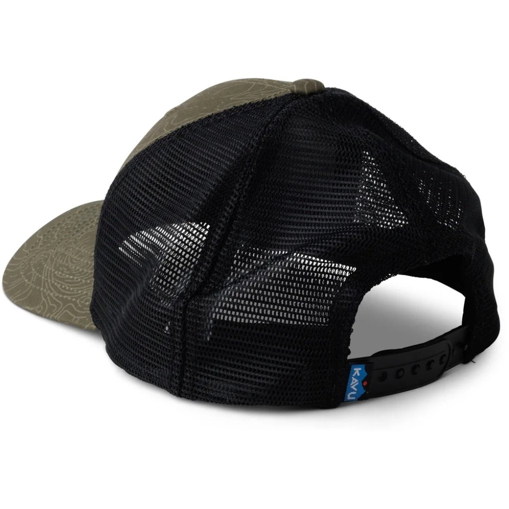 KAVU Above Standard Trucker Hat - Olive Topo