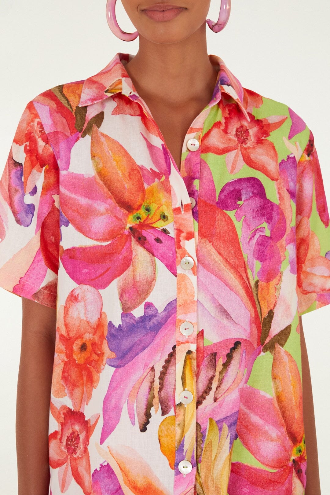 Multicolor Artsy Flora Shirt