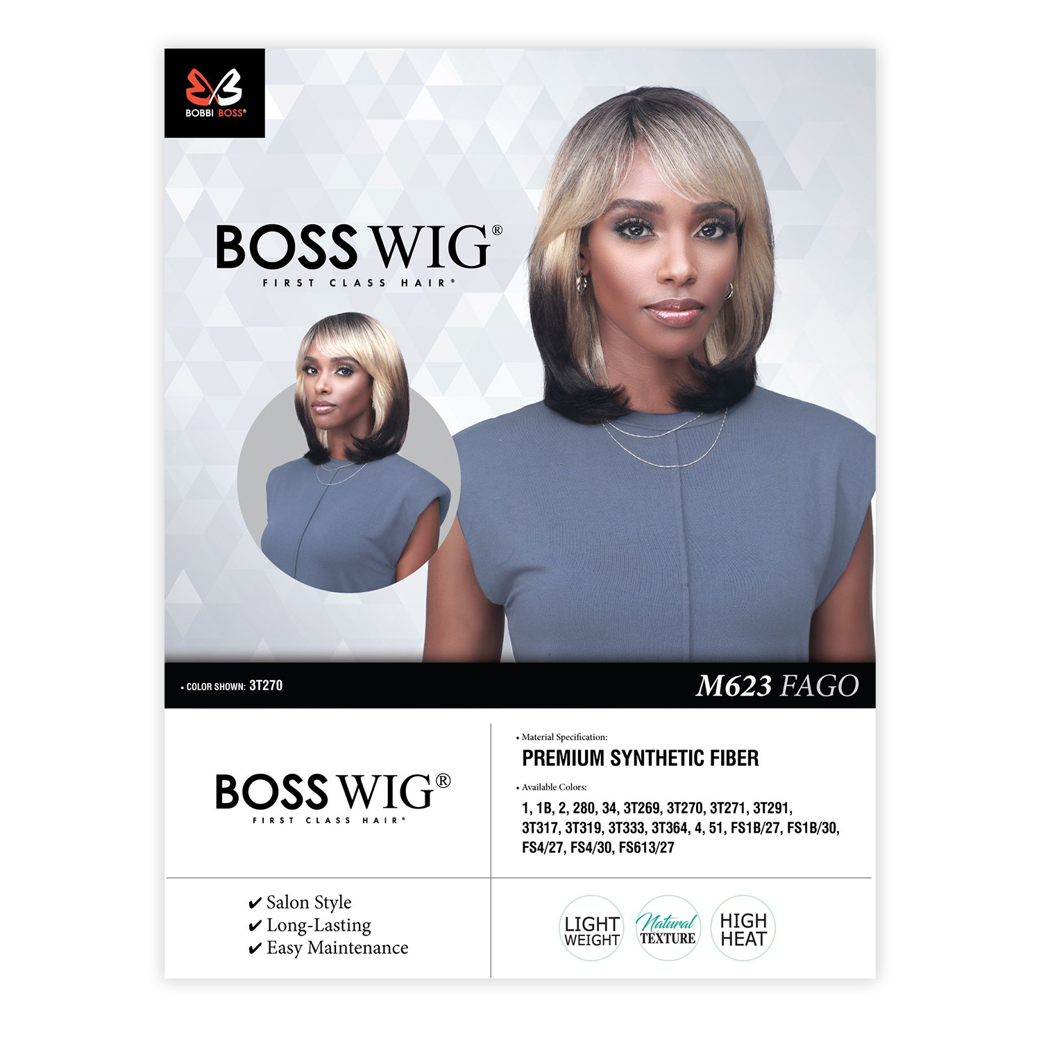 Bobbi Boss Synthetic Hair Wig M623 Fago