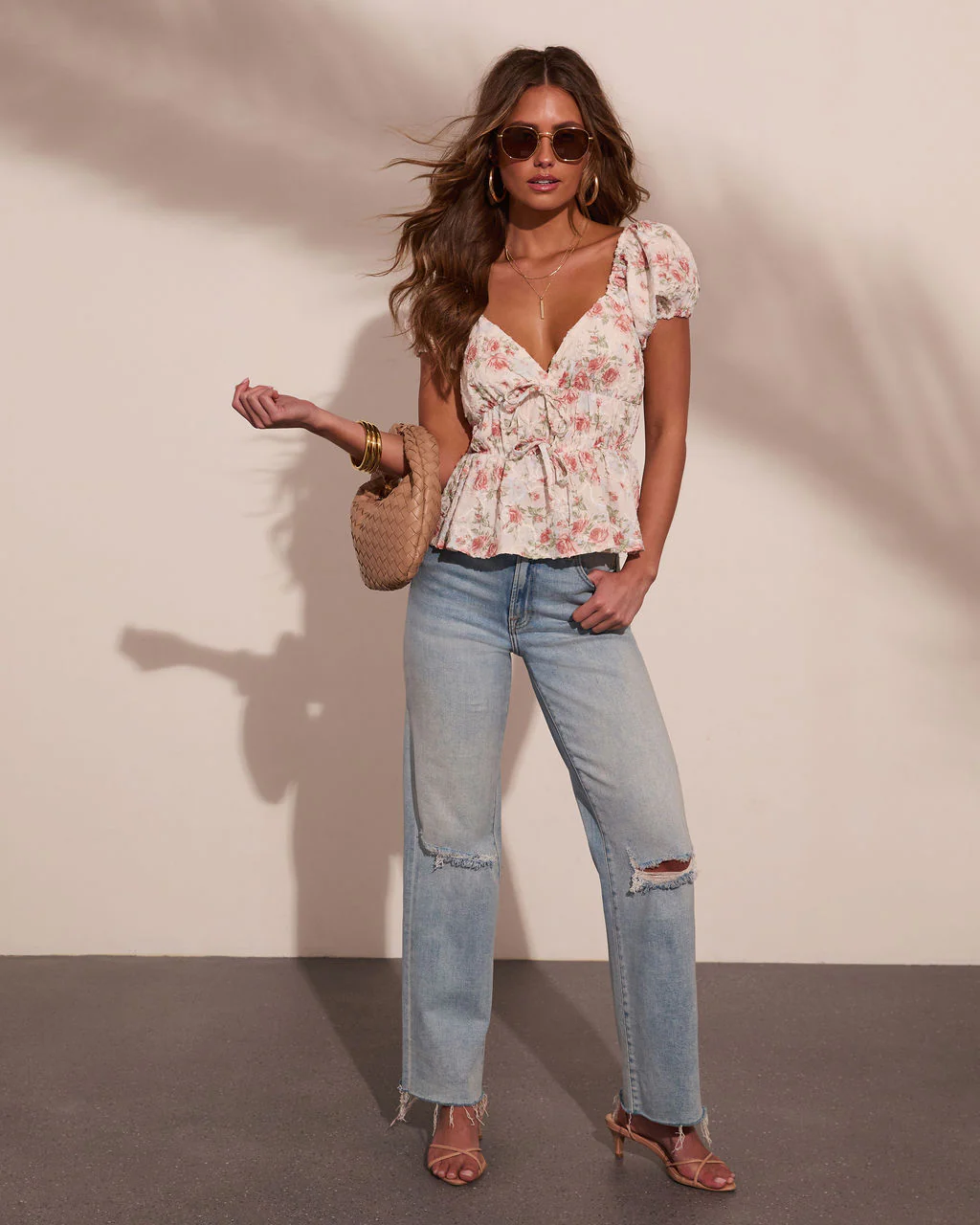 Kassia Floral Peplum Top