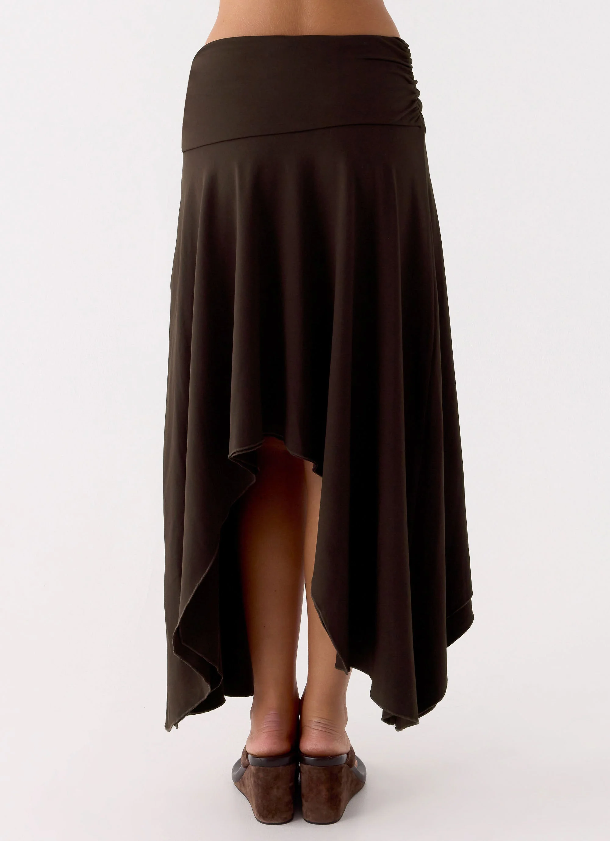Lycia Midi Skirt - Chocolate