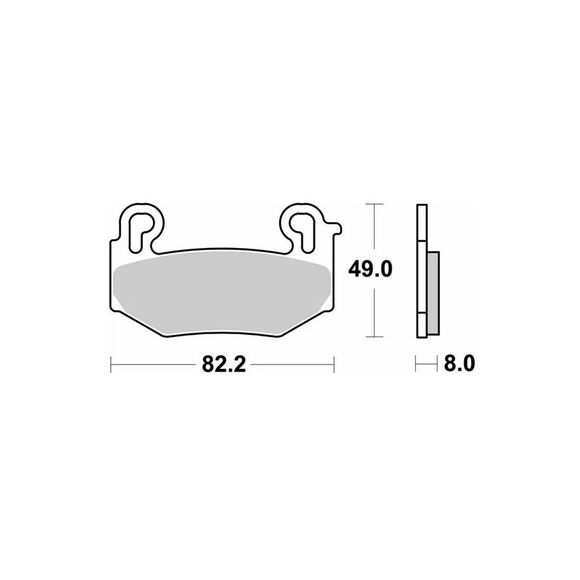 SBS Sinter Sintered Metal front brake padsRef: SBS6039 / 1004070