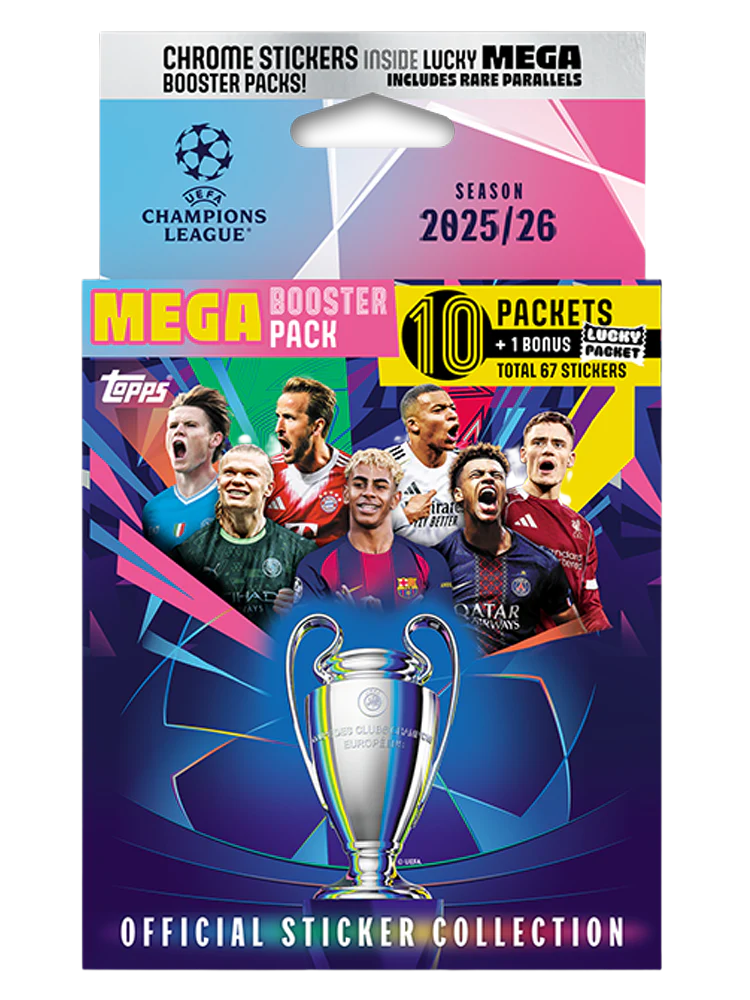 Champions League Stickers 25/26 - Mega Booster Pack