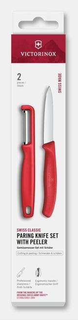 Swiss Classic Paring Knife Set with I-Peeler, 2 Pieces, 8 cm