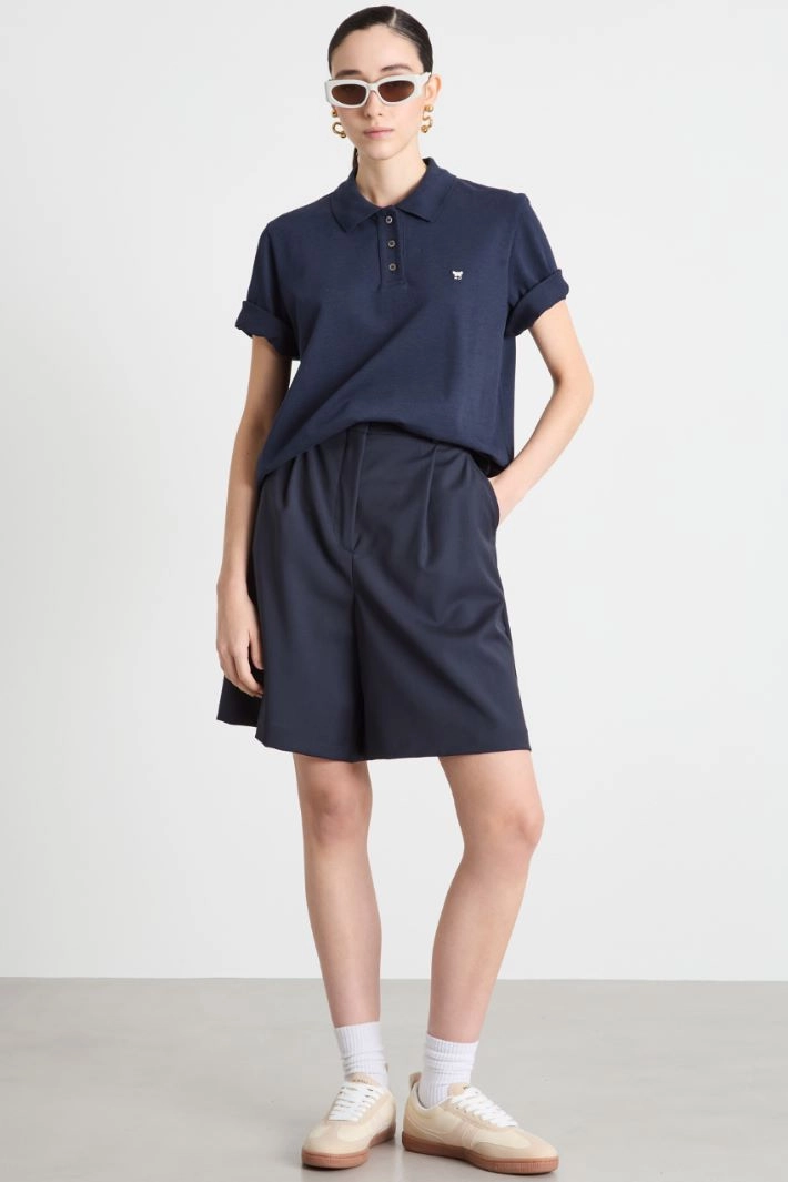 Jersey polo shirt - BLUE