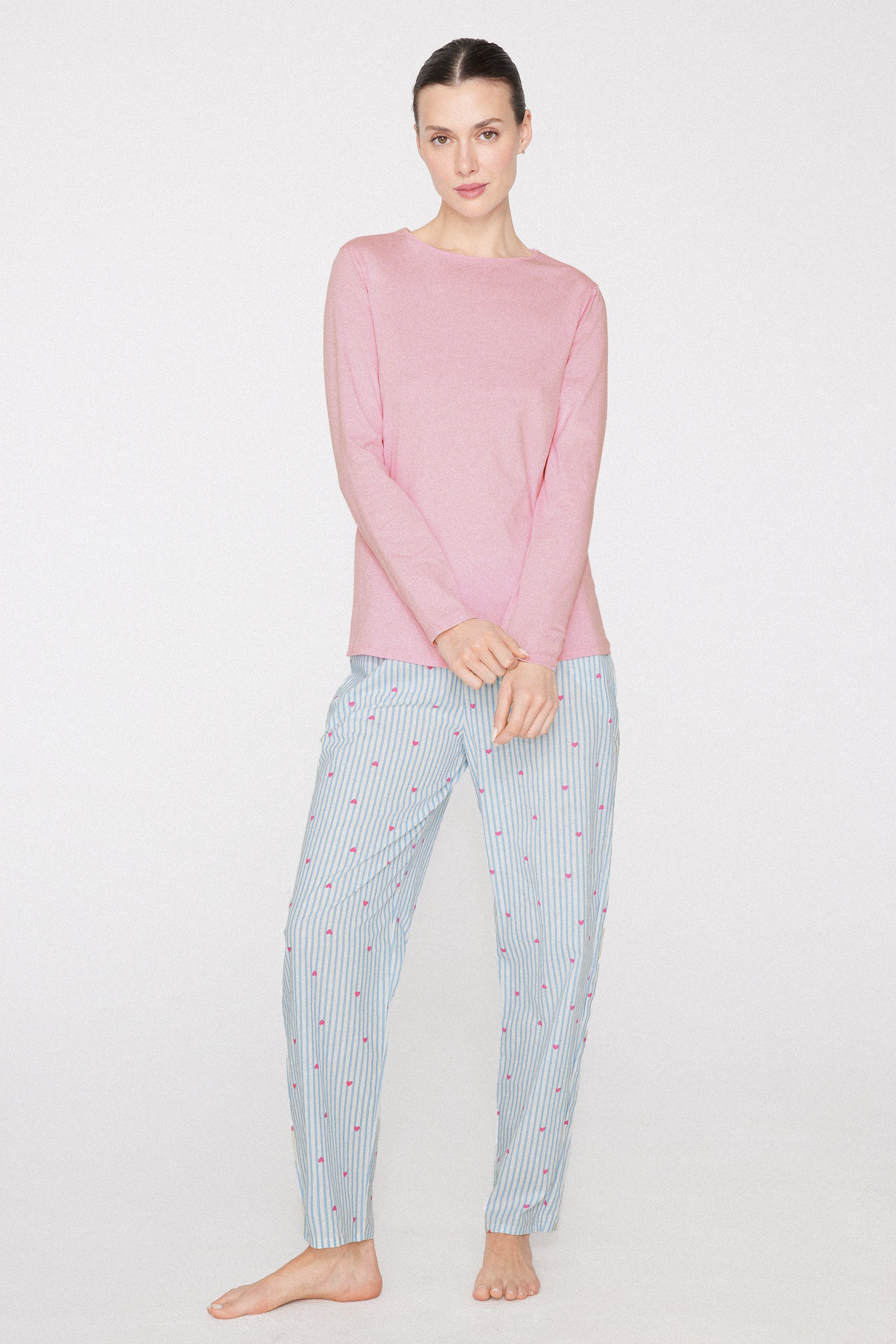 Long Sleeve Round Neck 100% Cotton T-shirt