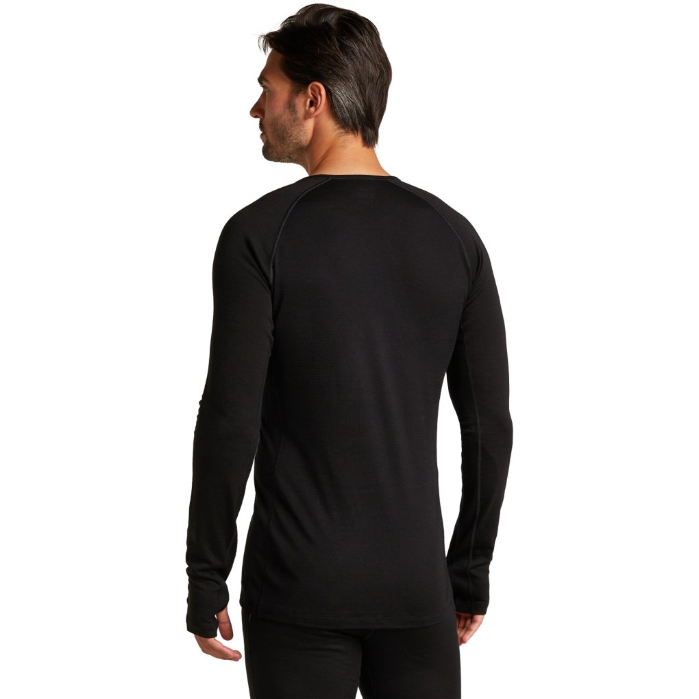 Icebreaker Merino 200 ZoneKnit™ Thermal Long Sleeve Crewe Shirt Men - Black