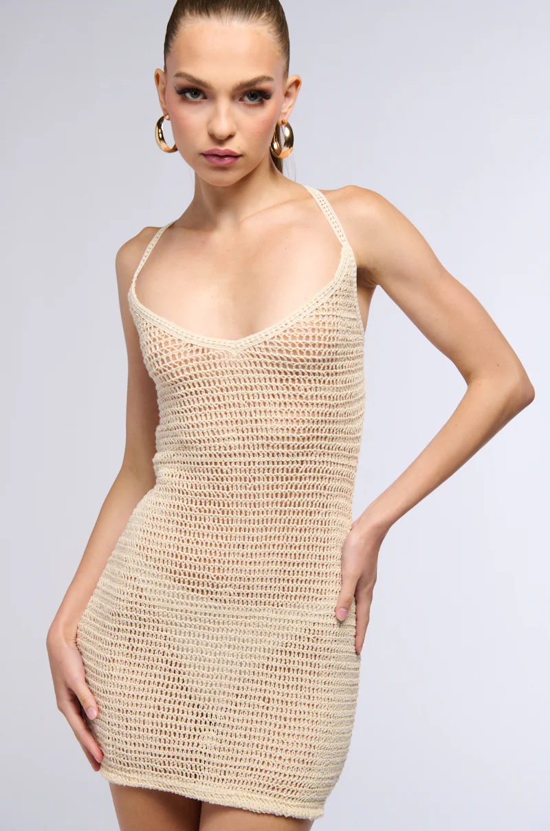 Boca Crochet Mini Dress