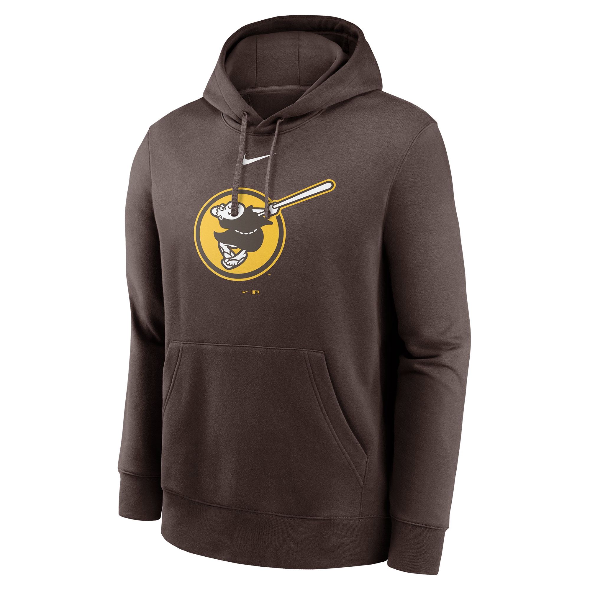 San Diego Padres Alternate Logo Nike Club Fleece MLB Hoodie Brown