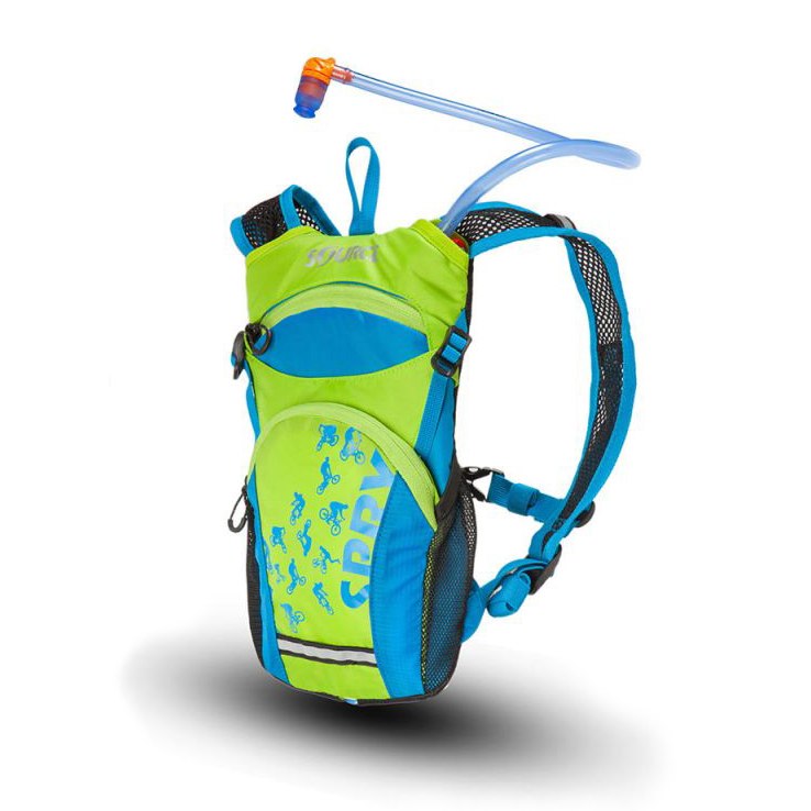 Source Spry Hydration Pack Kids + 1.5L Hydration Bladder - Kids Blue Green
