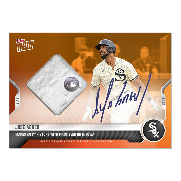 On-Card Auto Base Relic # to 5 - José Abreu - 2021 MLB TOPPS NOW® Card 650D