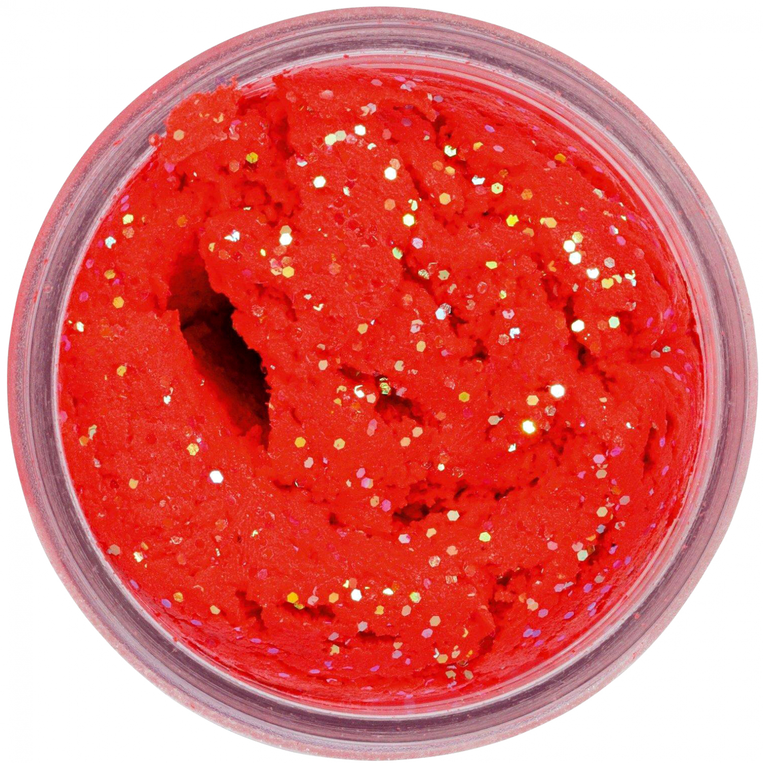 Berkley PowerBait® Sinking Glitter Trout Dough (Salmon Egg Red Glitter)
