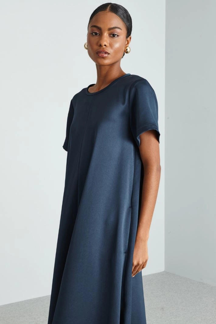 Long dress with pockets - BLUE