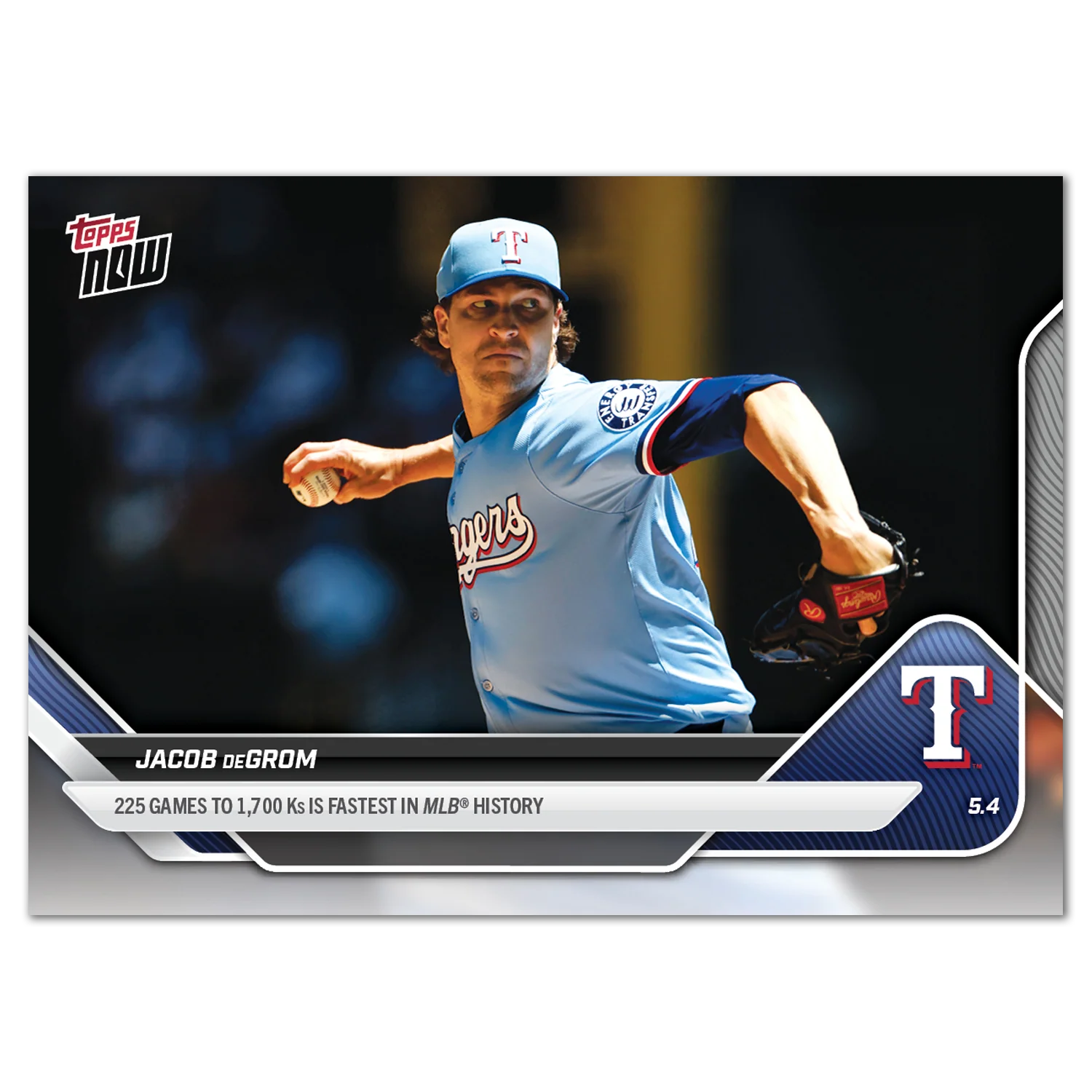 Jacob deGrom - 2025 MLB Topps NOW® - Card 141