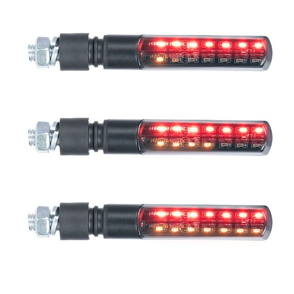 Oxford NightSlider LED Sequential Rear 3-in-1 Turn Signal Pair (includes 2 Resistors) Universal - BlackRef: od0068 / el360