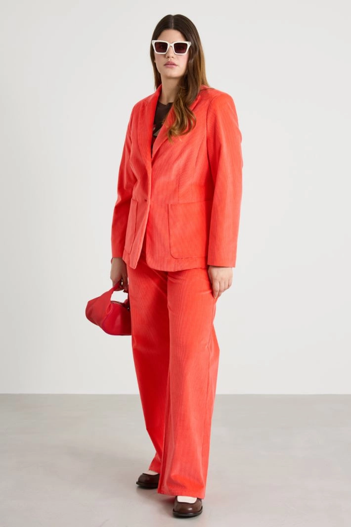 Corduroy blazer - CORAL