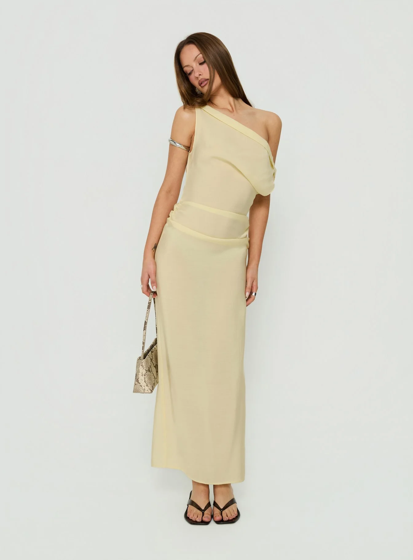 Sweetheart Off Shoulder Maxi Dress Yellow