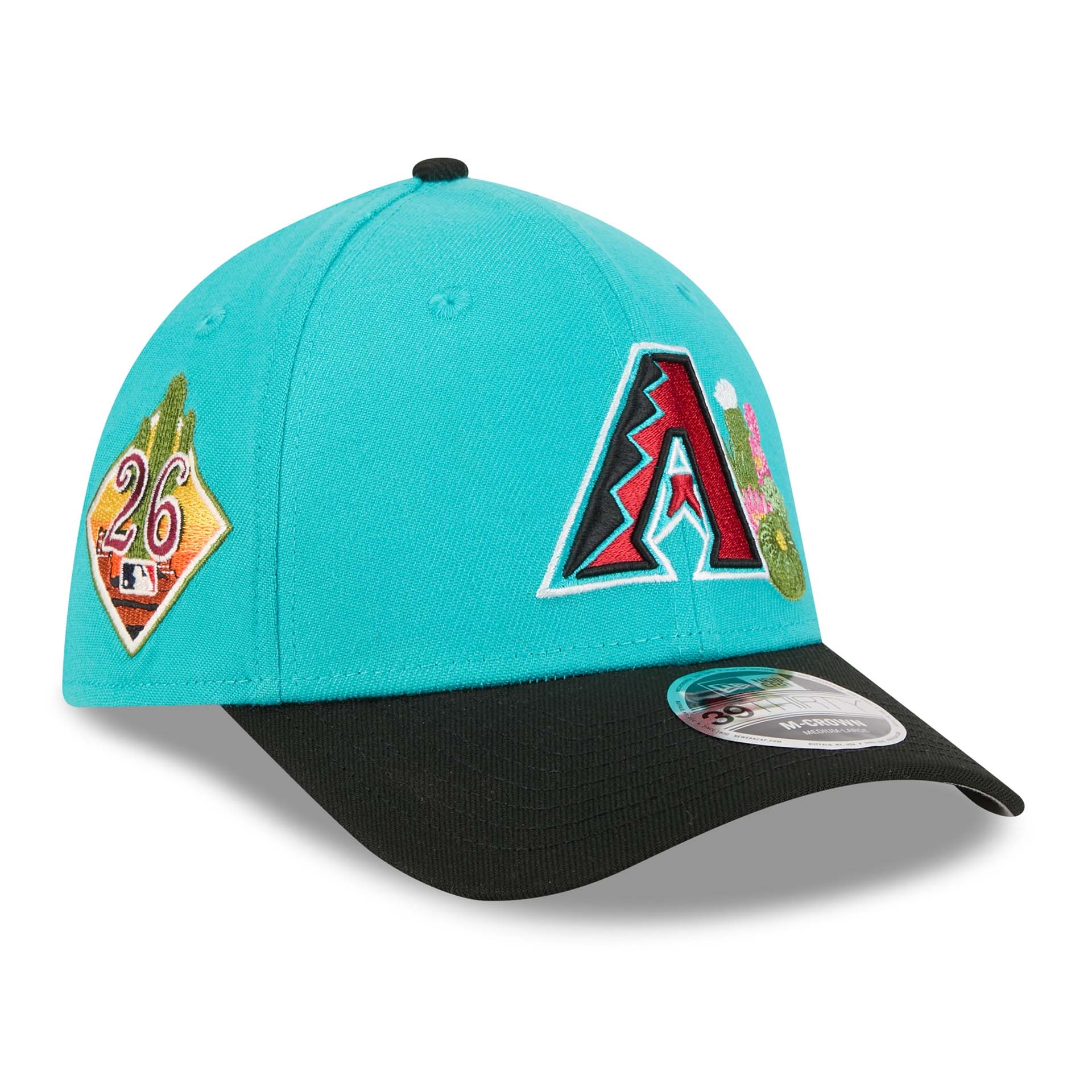 Arizona Diamondbacks 2026 MLB Spring Training 39THIRTY M-Crown Flex Cap Teal