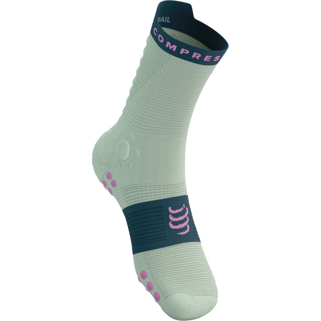 Compressport Pro Racing Compression Socks v4.0 Trail - almost aqua/stargazer/cyclamen