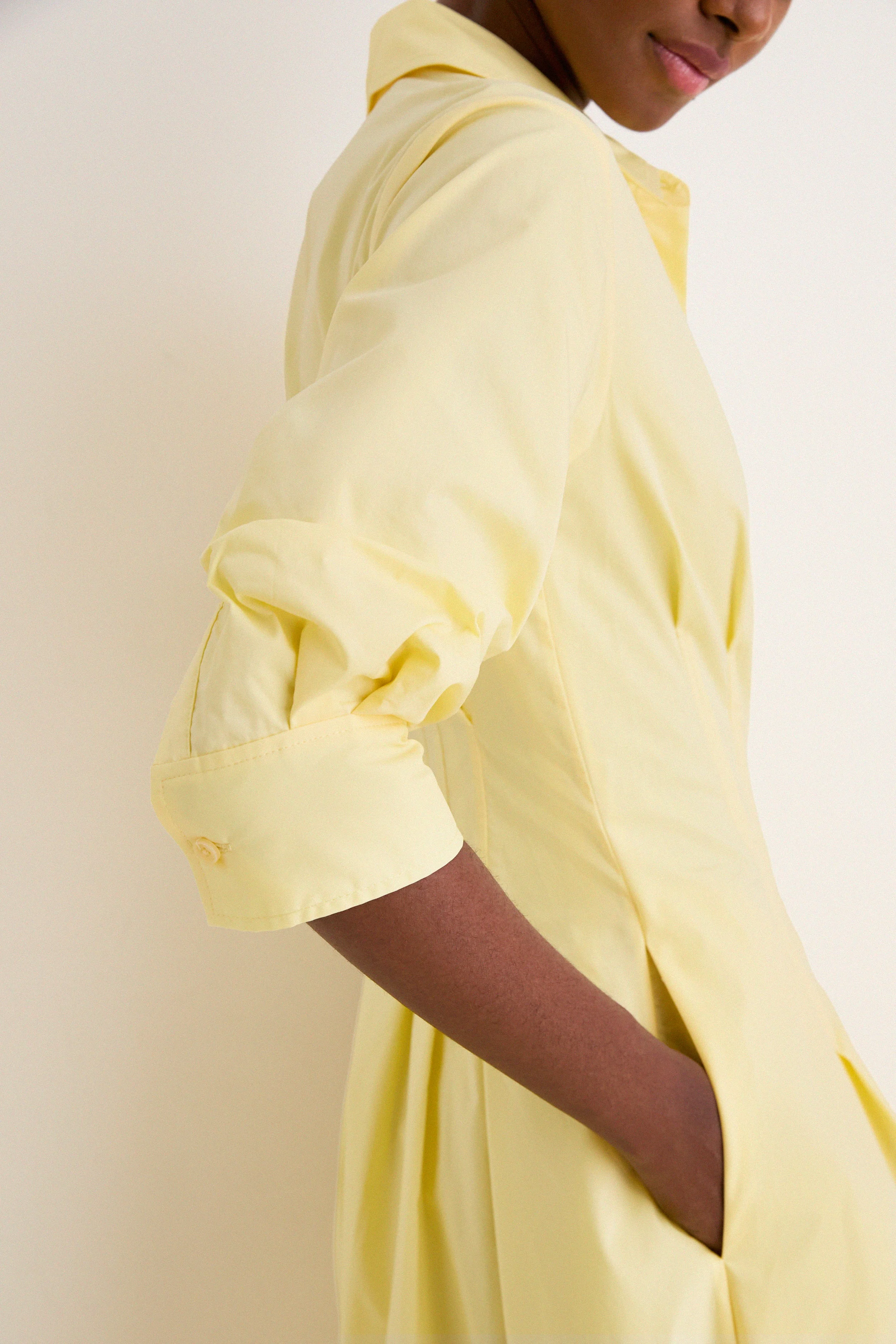 Buttercream Jazz Pintuck Midi Dress