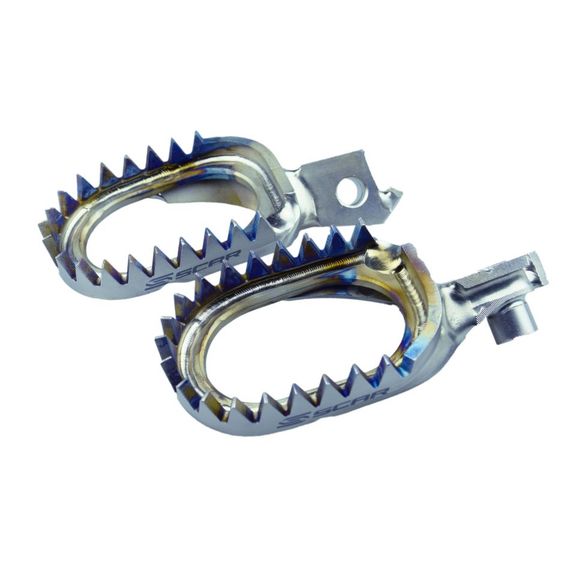 Footrests Scar Titane Anti Mud - GrayTRIUMPH 250 TF 250 -X - 2024 - 2025Ref: Scr0110 / S9516Am