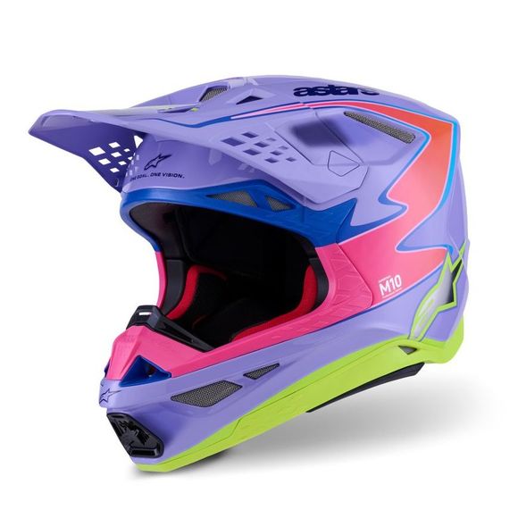 Casque cross Alpinestars SUPERTECH S-M10 - JET LAWRENCE 2025 - Violet / RoseRef : AP3975