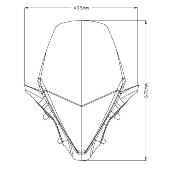 Puig V-TECH LINE TOURING Windscreen - GrayHONDA 125 PCX 125 ABS - 2021 - 2024Ref: 20637H