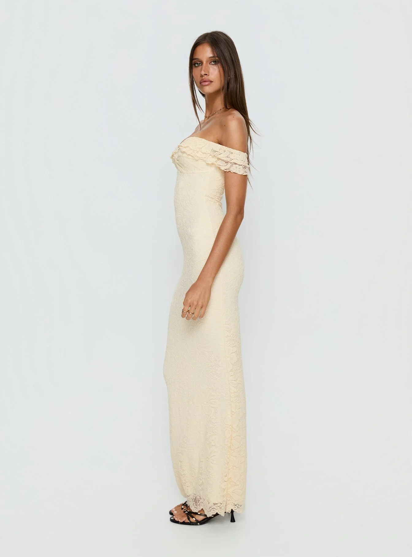 Anabeila Strapless Maxi Dress Lemon