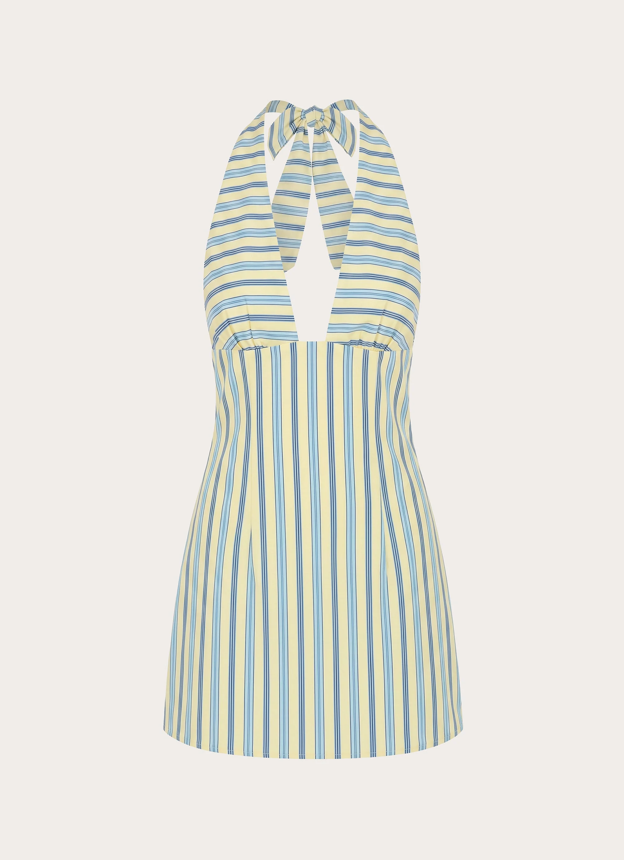 Feyric Mini Dress - Mint Banana Stripe