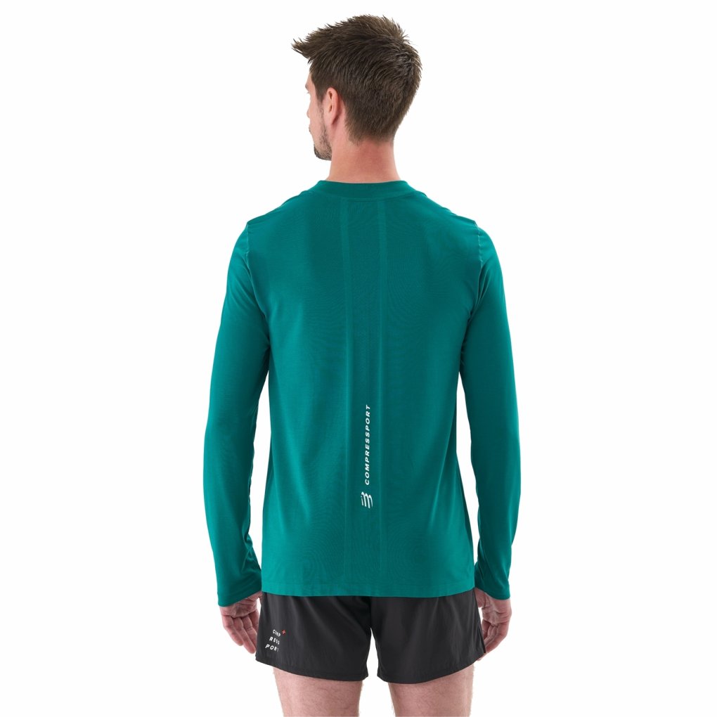 Compressport Performance Running Longsleeve Shirt Men - storm