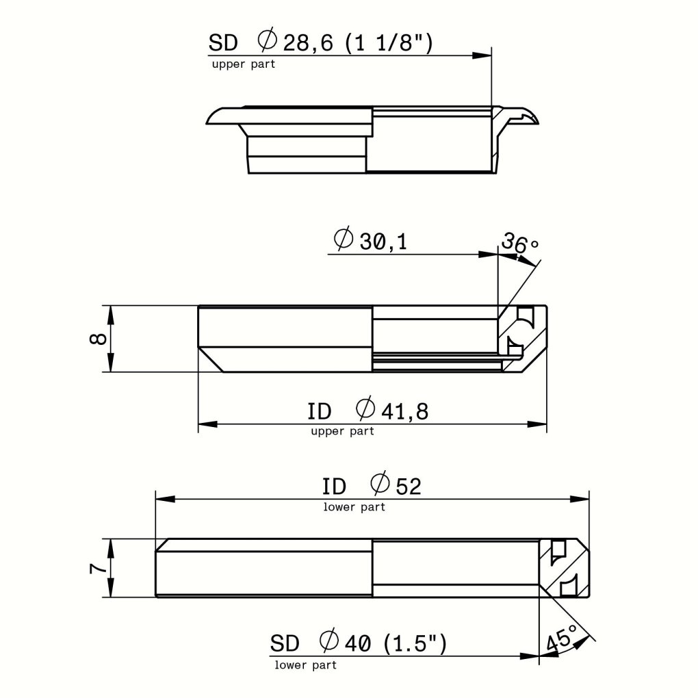 ACROS Bearingset for IS42 / IS52 Headsets