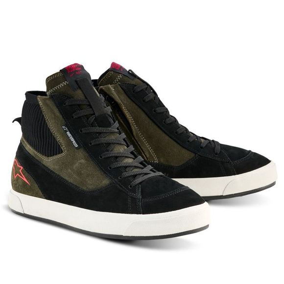 Alpinestars Stated Waterproof Motorcycle Sneakers - Green / BlackRef : AP3886