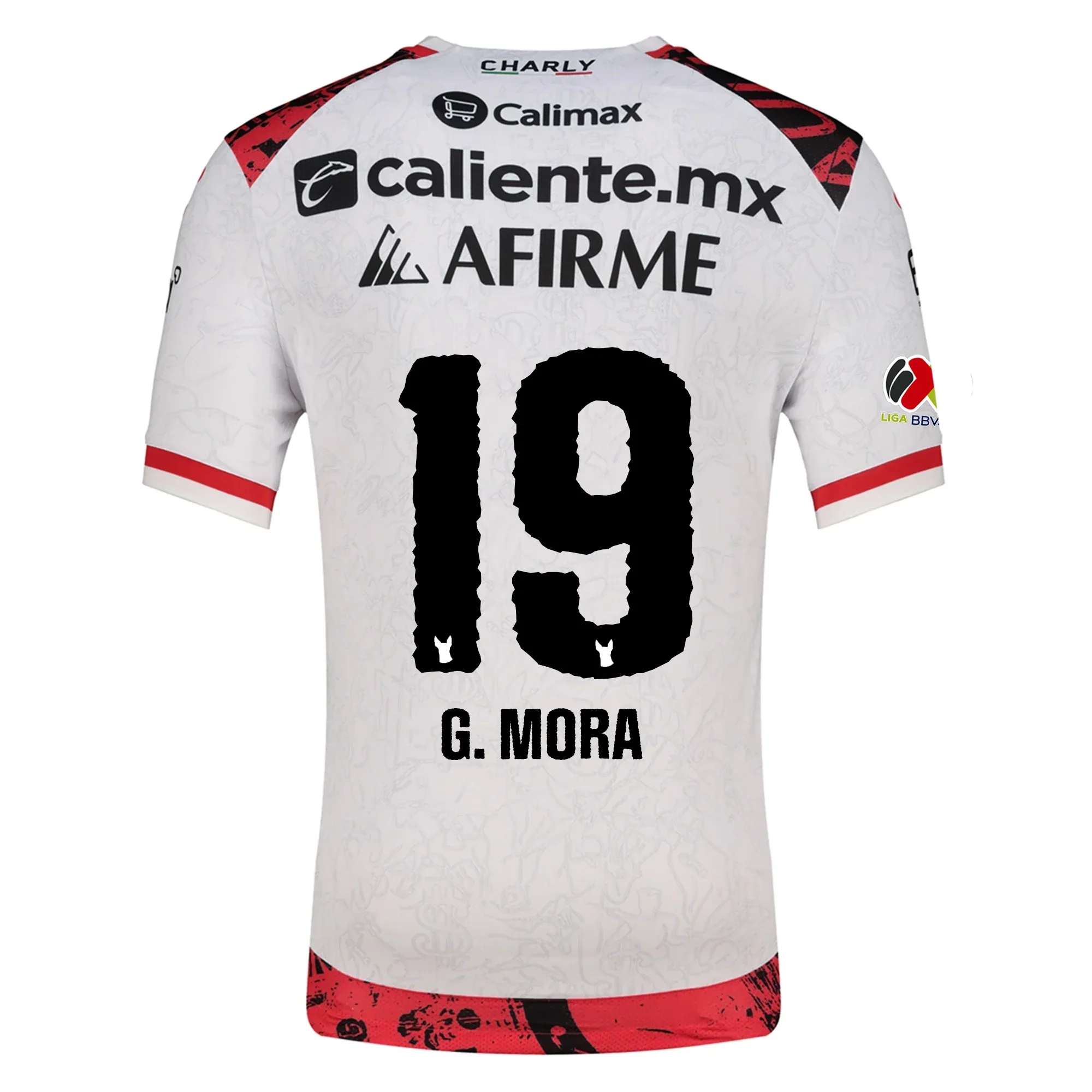 Charly Gilberto Mora Men's Xolos De Tijuana Away Jersey 25/26 w/ BBVA MX Patch (White)