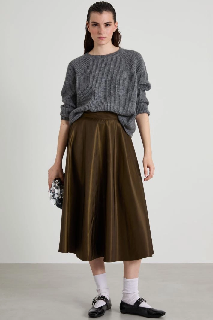 Skirt in technical fabric - MILITAR GREEN