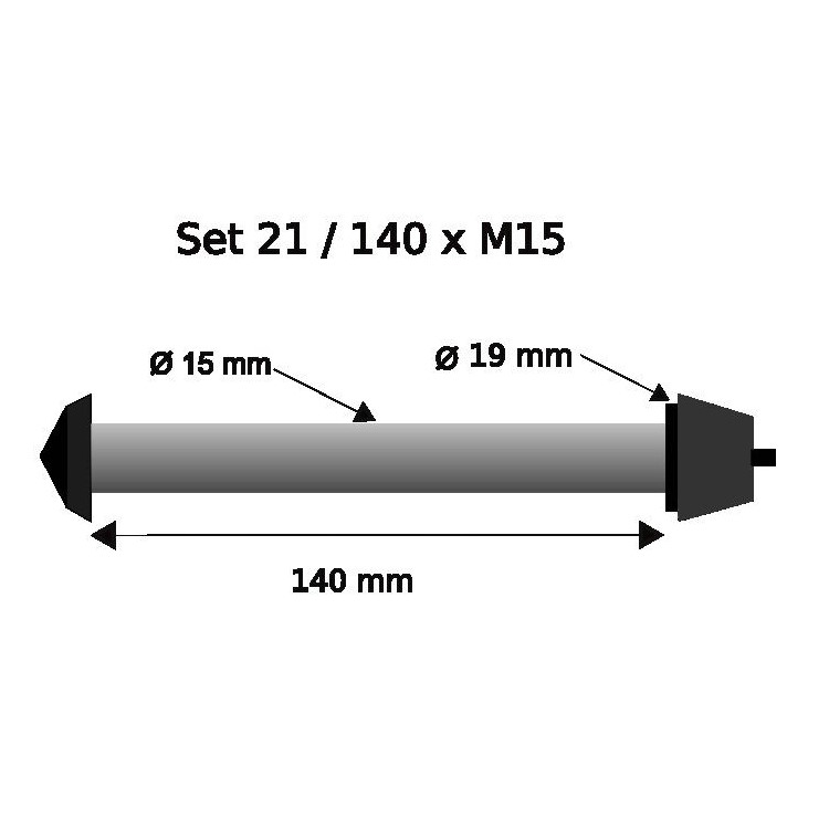 Pitlock Set 21 Suntour Q -Loc Thru Axle 15x140mm - black
