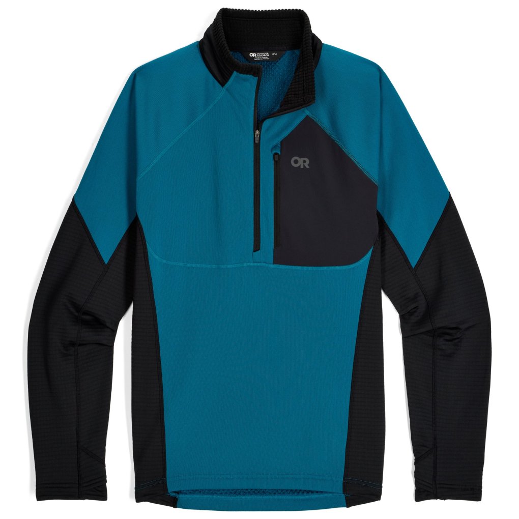 Outdoor Research Deviator Fleece Half Zip Long Sleeve Shirt Men - aurora/black